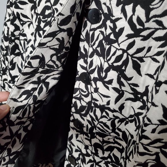 NWOT Appleseed's Balck & White Scoop Neck Jacket Blazer, 14 - Picture 2 of 7